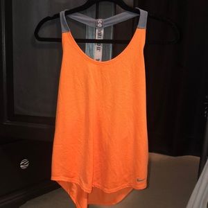 High-Low Orange Nike Tank